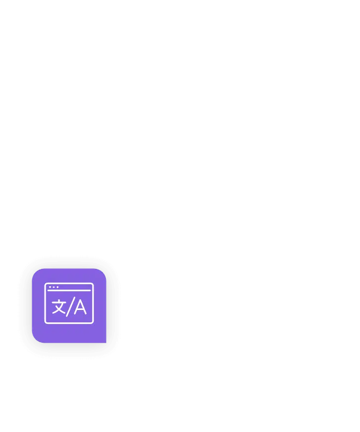 Purple icon language